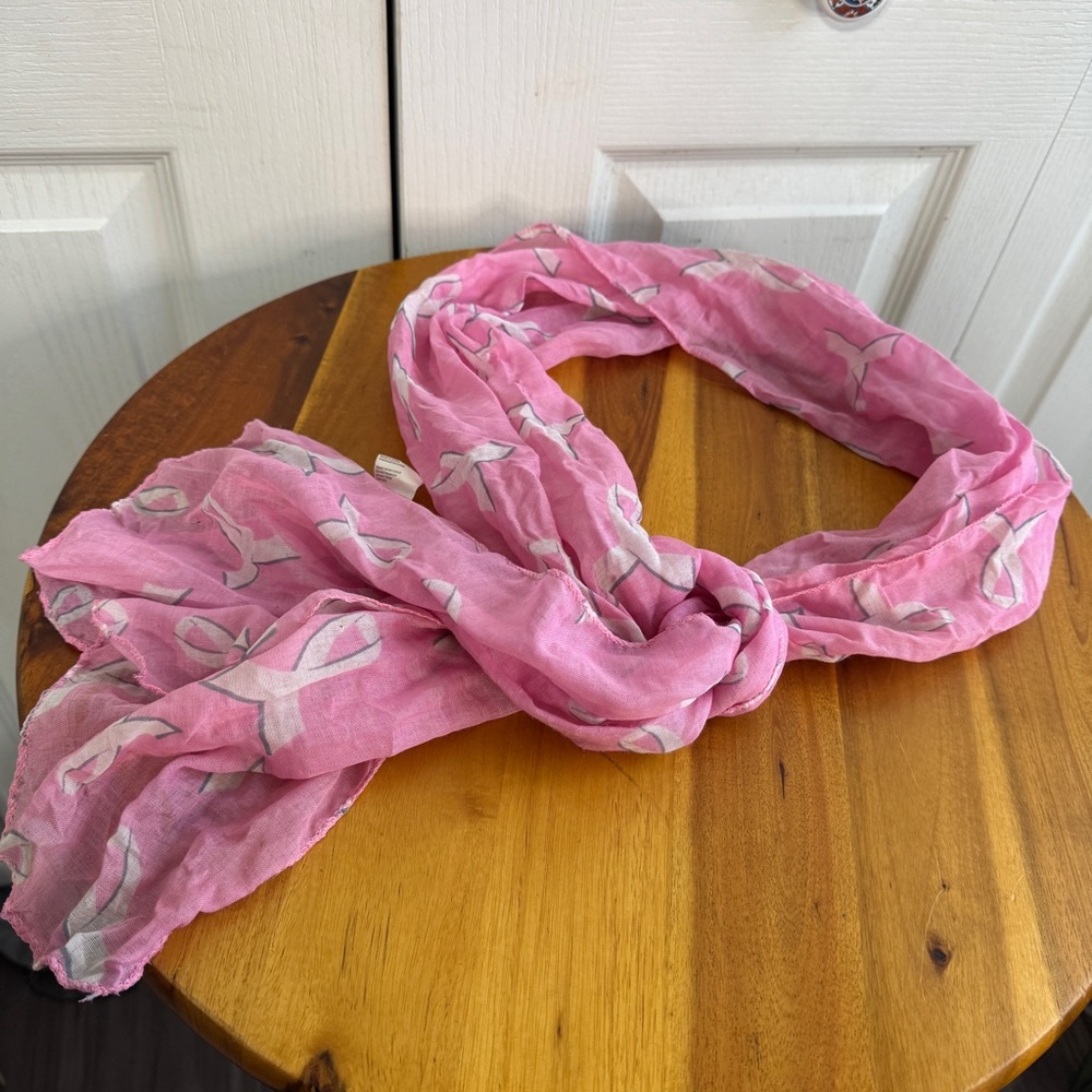 Breast Cancer Awareness semi sheer scarf